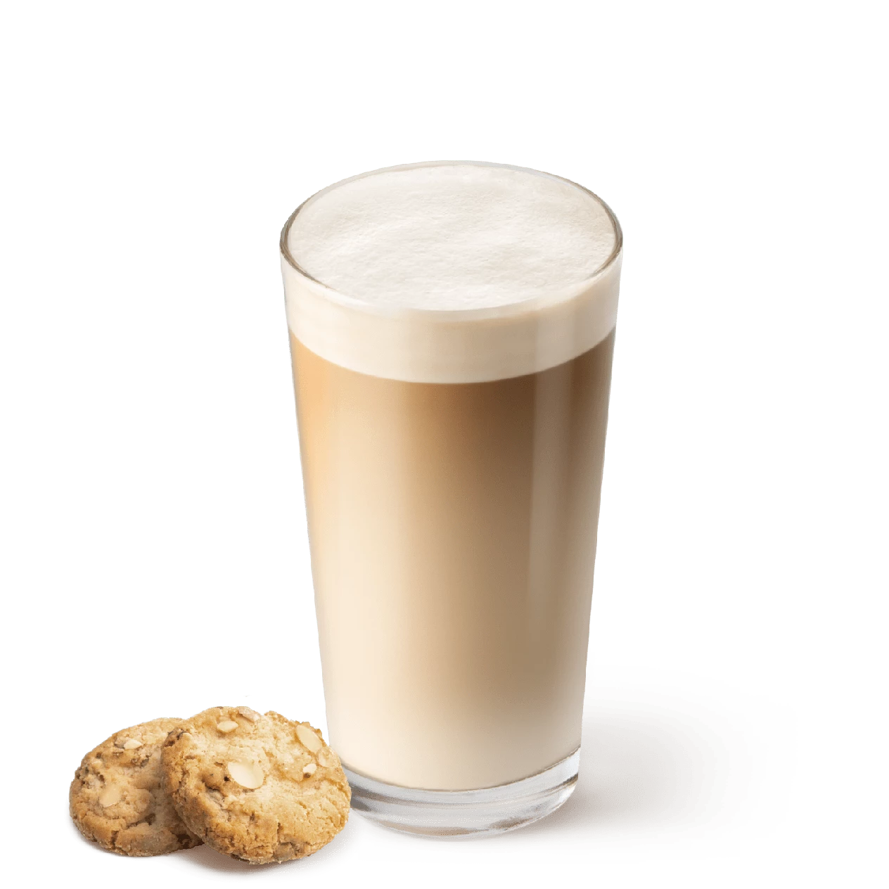 Латте с сиропом Печенье с орехами