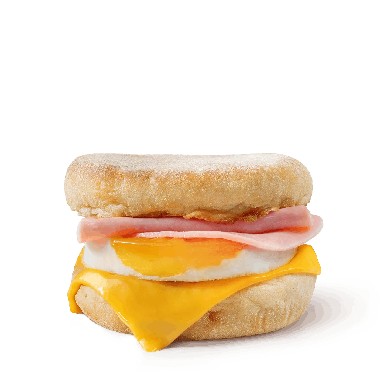 Маффин с яйцом и ветчиной