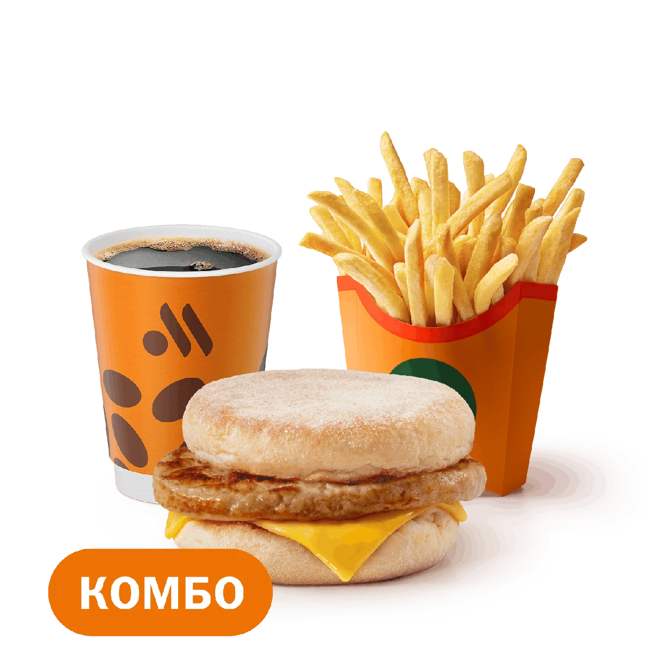 Маффин со свиной котлетой Комбо